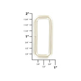 1 1/2" Satin Nickel, Welded Rectangular Ring, Steel, #P-2259