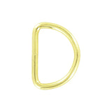 1 1/2" Shiny Brass, Welded D Ring, Steel, #P-2071-BP