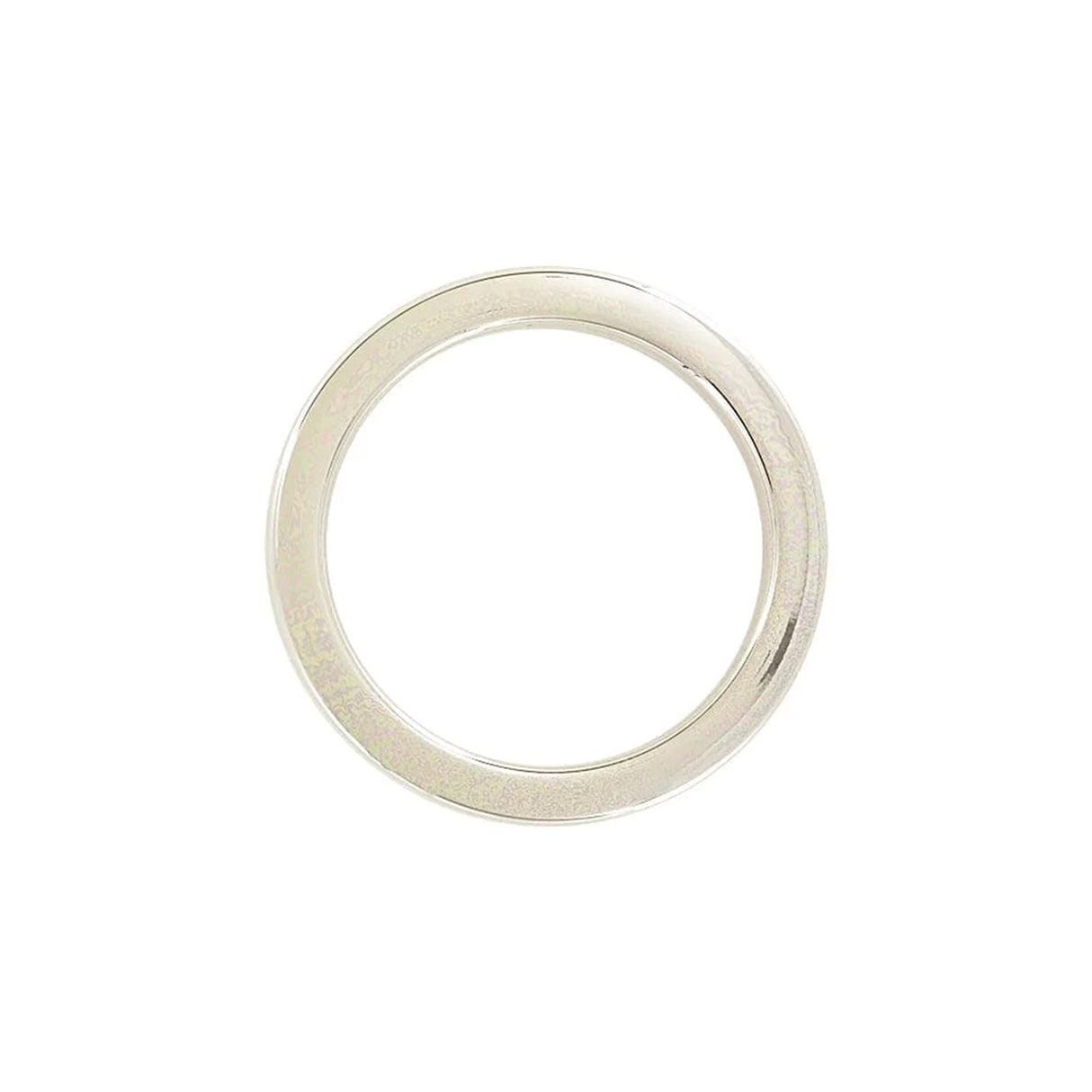 1 1/2" Shiny Nickel, Cast Flat Round Ring, Zinc Alloy, #P-2551-NIC