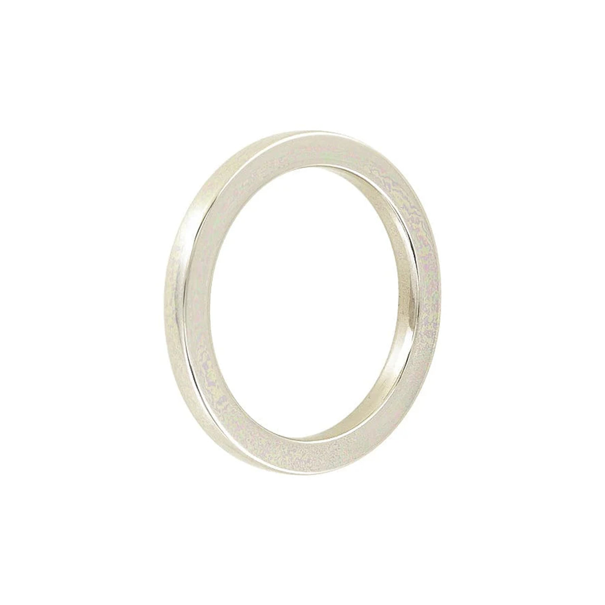 1 1/2" Shiny Nickel, Cast Flat Round Ring, Zinc Alloy, #P-2551-NIC