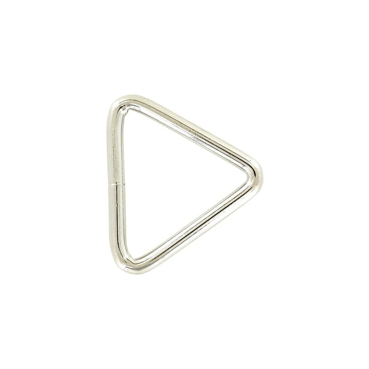 1 1/2" Shiny Nickel, Welded Triangle Ring, Steel, #P-2074-NP