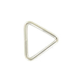 1 1/2" Shiny Nickel, Welded Triangle Ring, Steel, #P-2074-NP