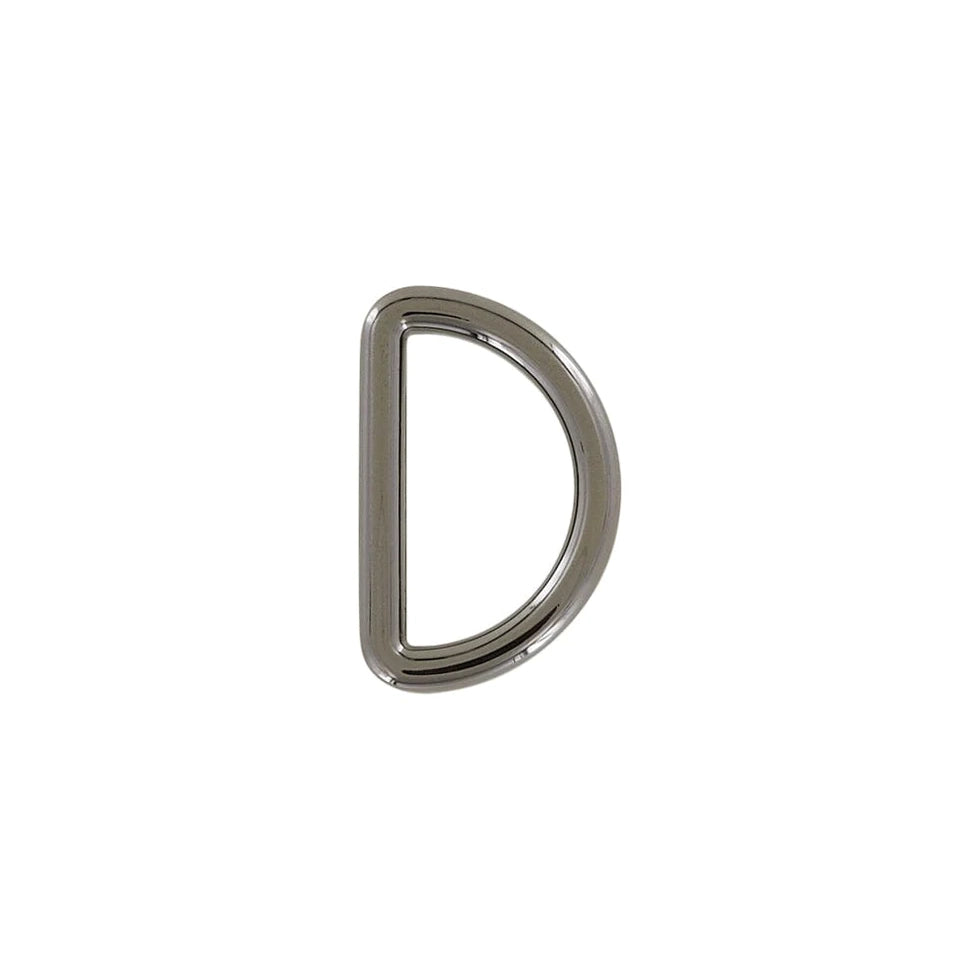 1 1/4"Gunmetal, Solid D Ring, Zinc Alloy, #P-3144-GUNM