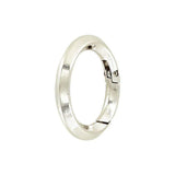 1 1/4" Shiny Nickel, Spring Gate Beveled Round Ring, Zinc Alloy, #P-2881-NIC