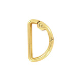 1 1/8" Shiny Gold, Spring Gate D Ring, Zinc Alloy, #P-2811-GOLD