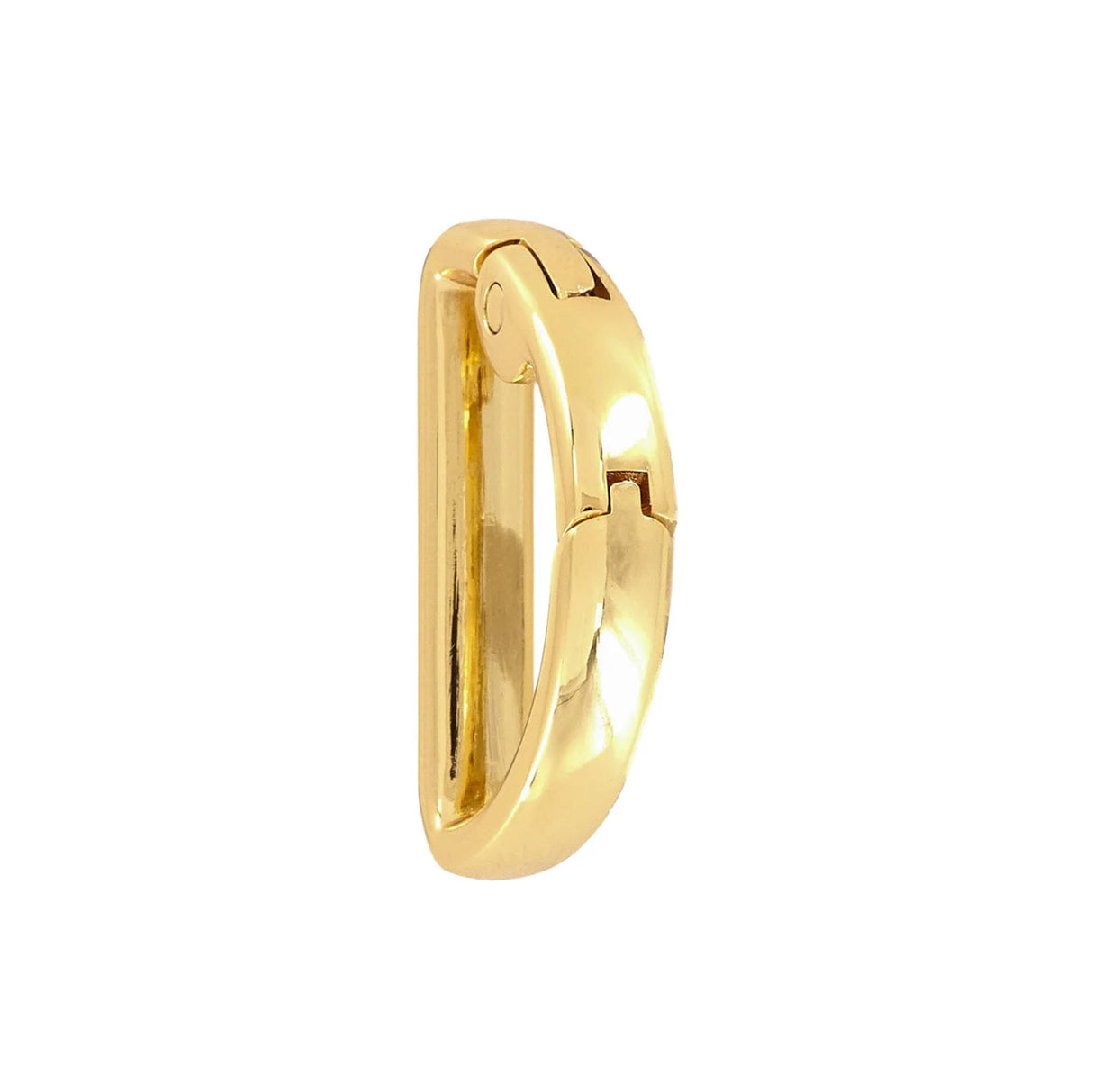 1 1/8" Shiny Gold, Spring Gate D Ring, Zinc Alloy, #P-2811-GOLD