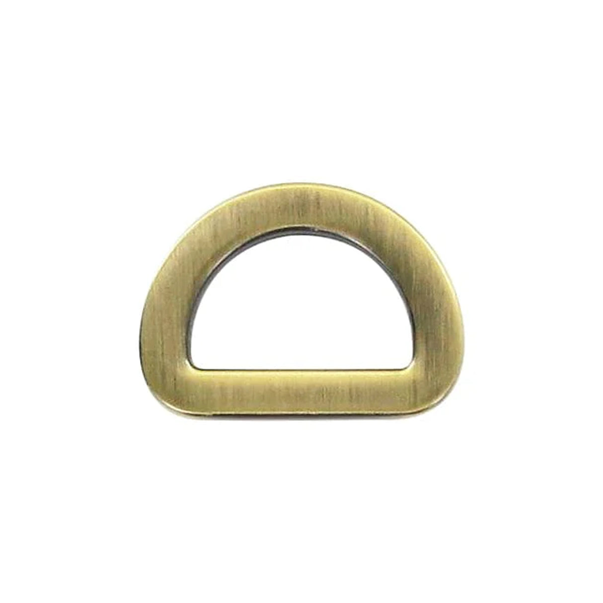 1/2" Antique Brass, Flat Cast D Ring, Zinc Alloy-PK5, #P-2564-ANTB