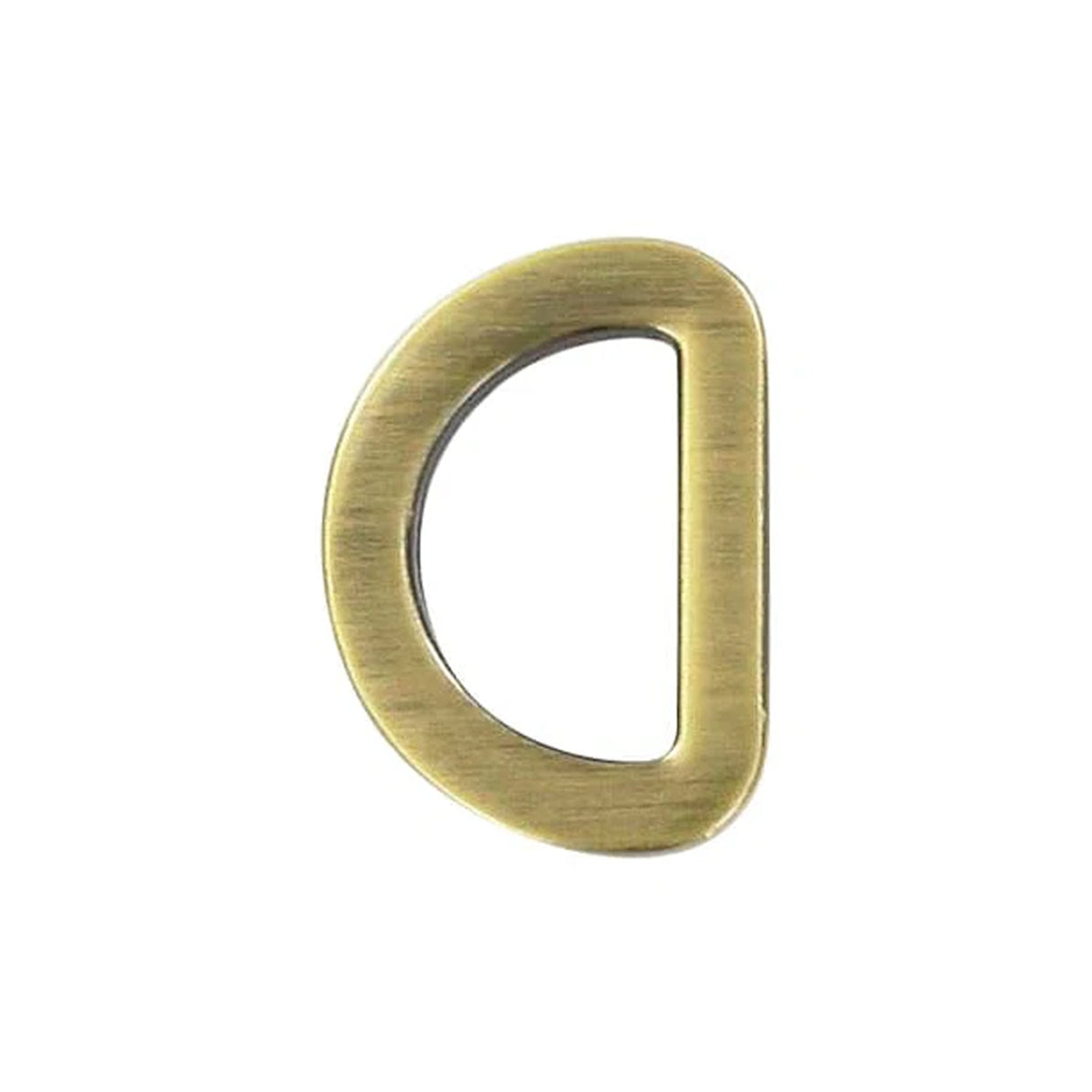 1/2" Antique Brass, Flat Cast D Ring, Zinc Alloy-PK5, #P-2564-ANTB