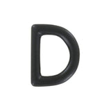 1/2" Matte Black, Cast D Ring, Solid Brass, #P-1935-BLK