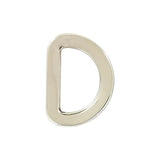 1/2" Shiny Nickel, Cast D Ring, Zinc Alloy-PK5, #P-2564-NIC