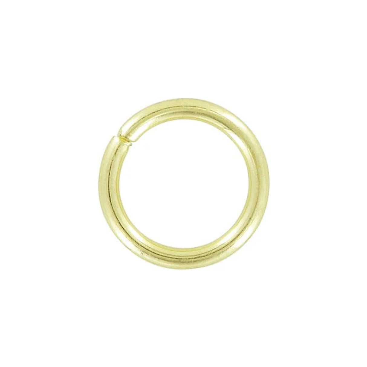 1/2" Shiny Brass, Split Round Ring, Steel, #A-3-BP