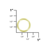 1/2" Shiny Brass, Split Round Ring, Steel, #A-3-BP