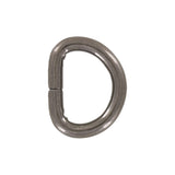 1/2" Shiny Gunmetal, Split D Ring, Steel, #P-2926-GUNM