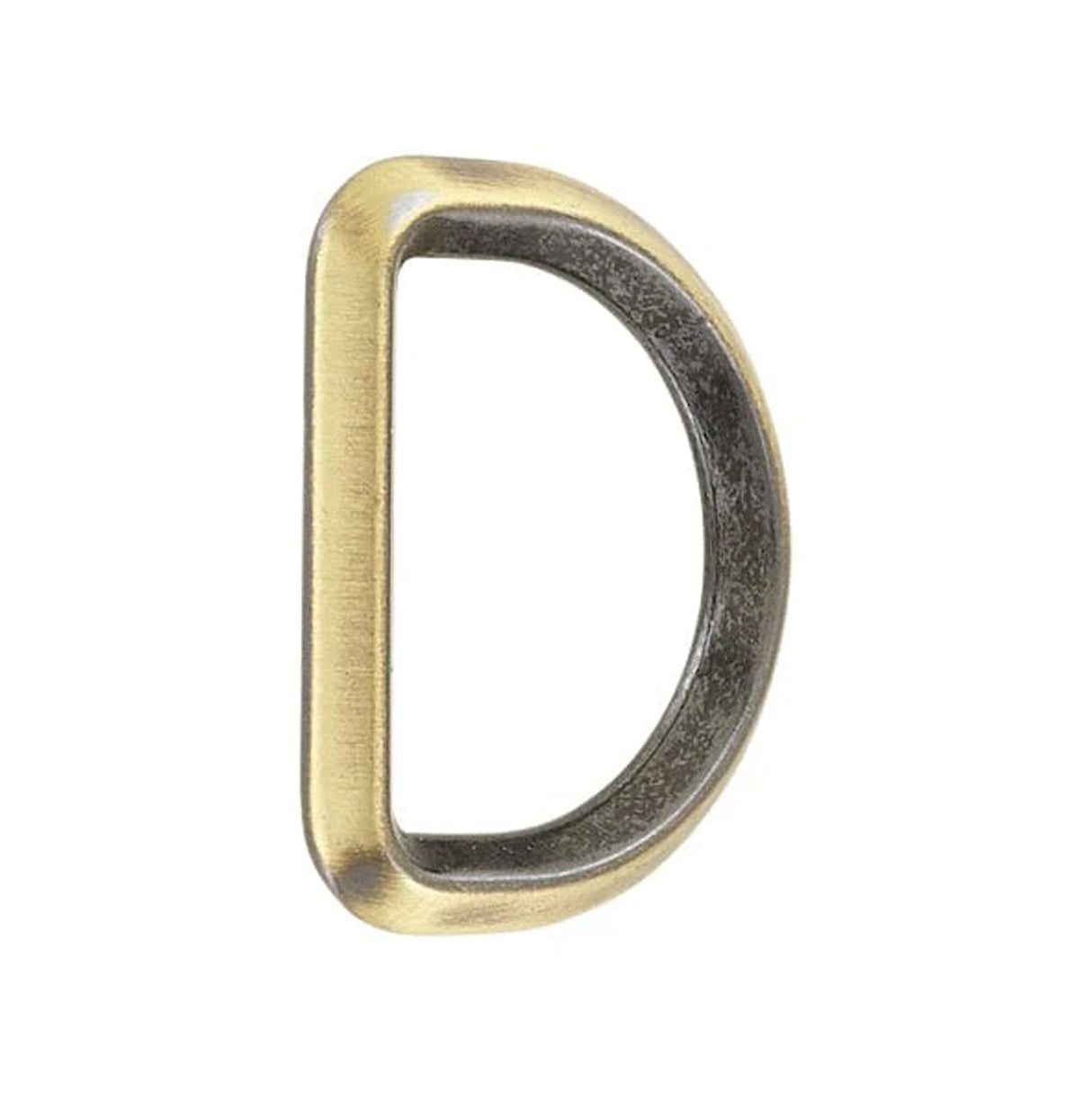 1 3/16" Antique Brass, Solid Beveled D Ring, Zinc Alloy, #P-2886-ANTB