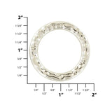 1 3/8" Shiny Nickel, Solid Textured Round Ring, Zinc Alloy, #P-2654-NIC