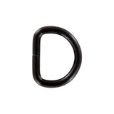 1" Matte Black, Split D Ring, Steel, #P-2120-BLK