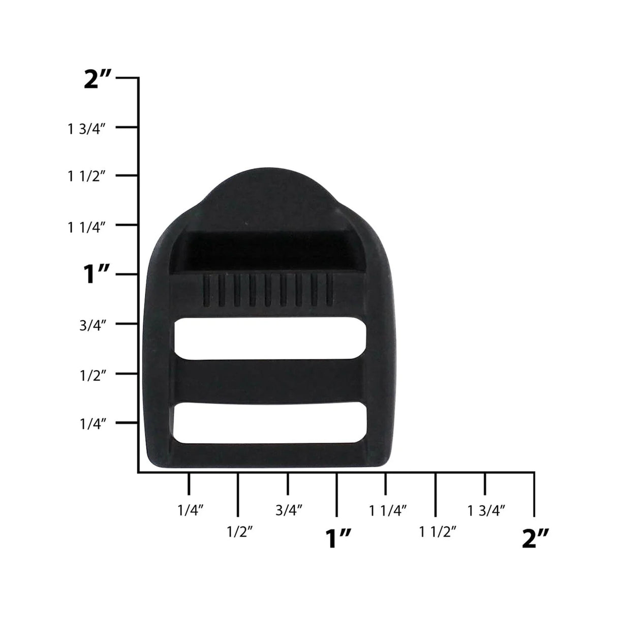 1" Black, Tension Lock, Plastic, #TL-1