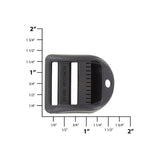 1", Black, Tensionlock With Hole, Plastic, #TL-1-WH