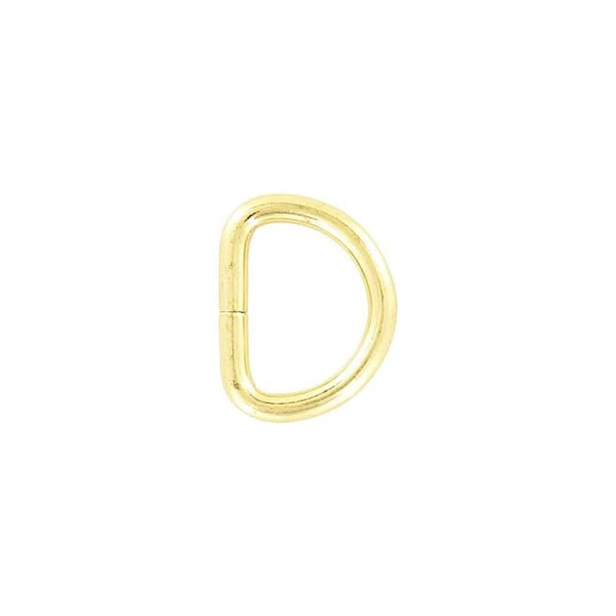 1" Shiny Brass, Split D Ring, Steel, #P-2120-BP