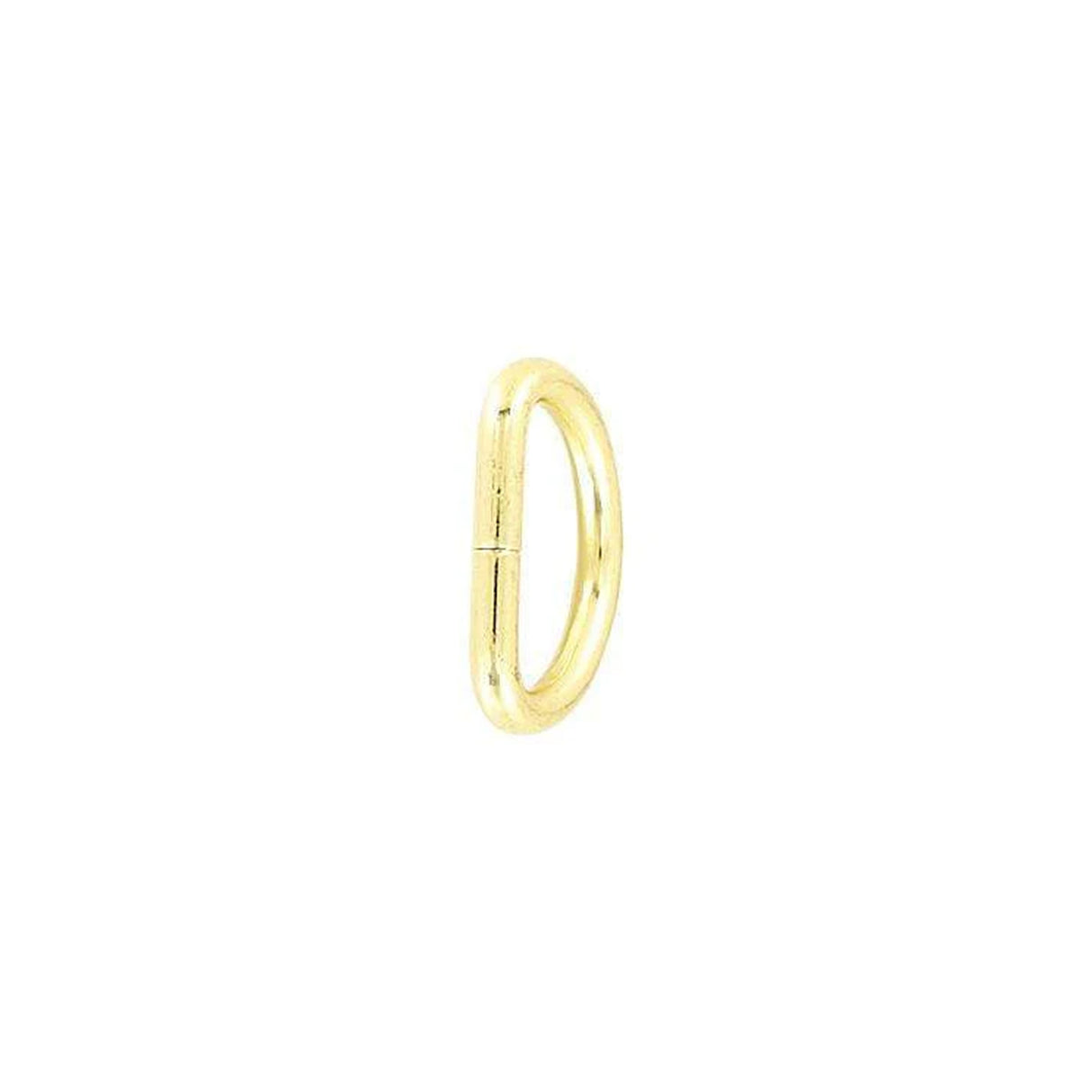 1" Shiny Brass, Split D Ring, Steel, #P-2120-BP