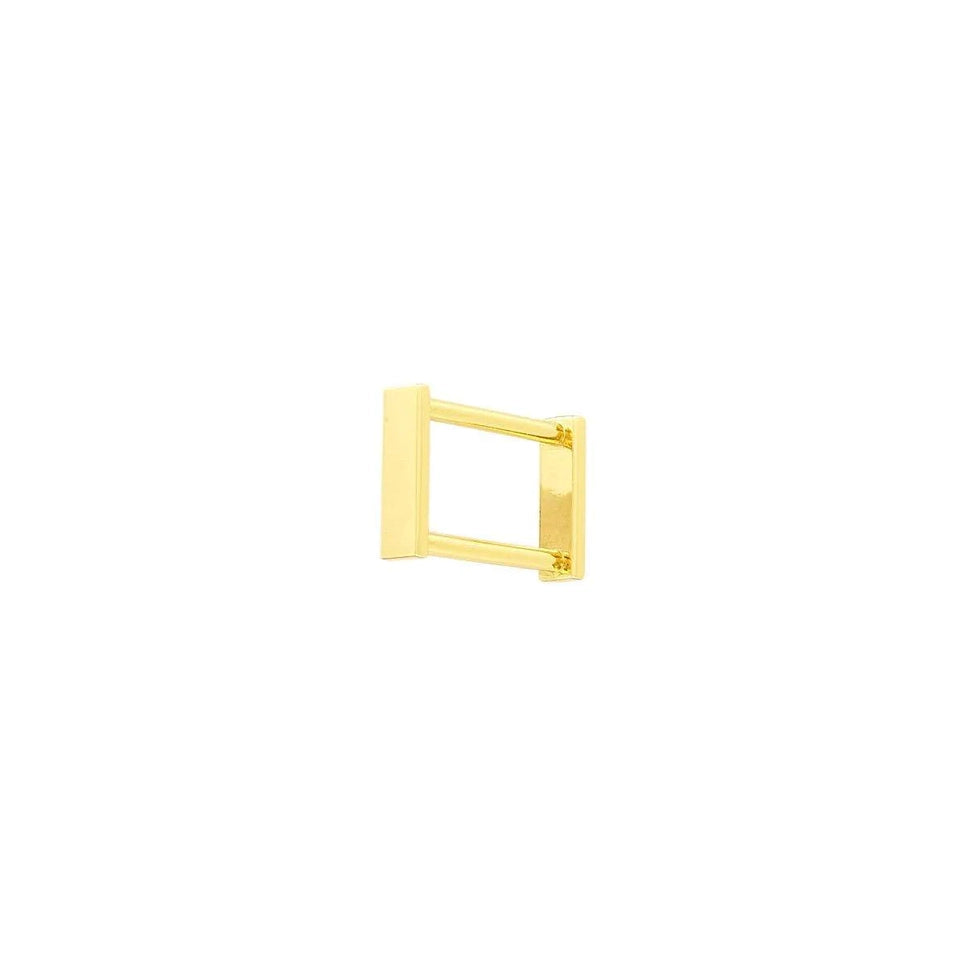 1" Shiny Gold, Rectangular Ring, Zinc Alloy, #P-2643-GOLD