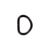 1" Matte Black, Welded D Ring, Steel, #P-2429