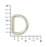 1" Shiny Nickel, Cast D-Ring, Zinc Alloy, #D-402-NIC