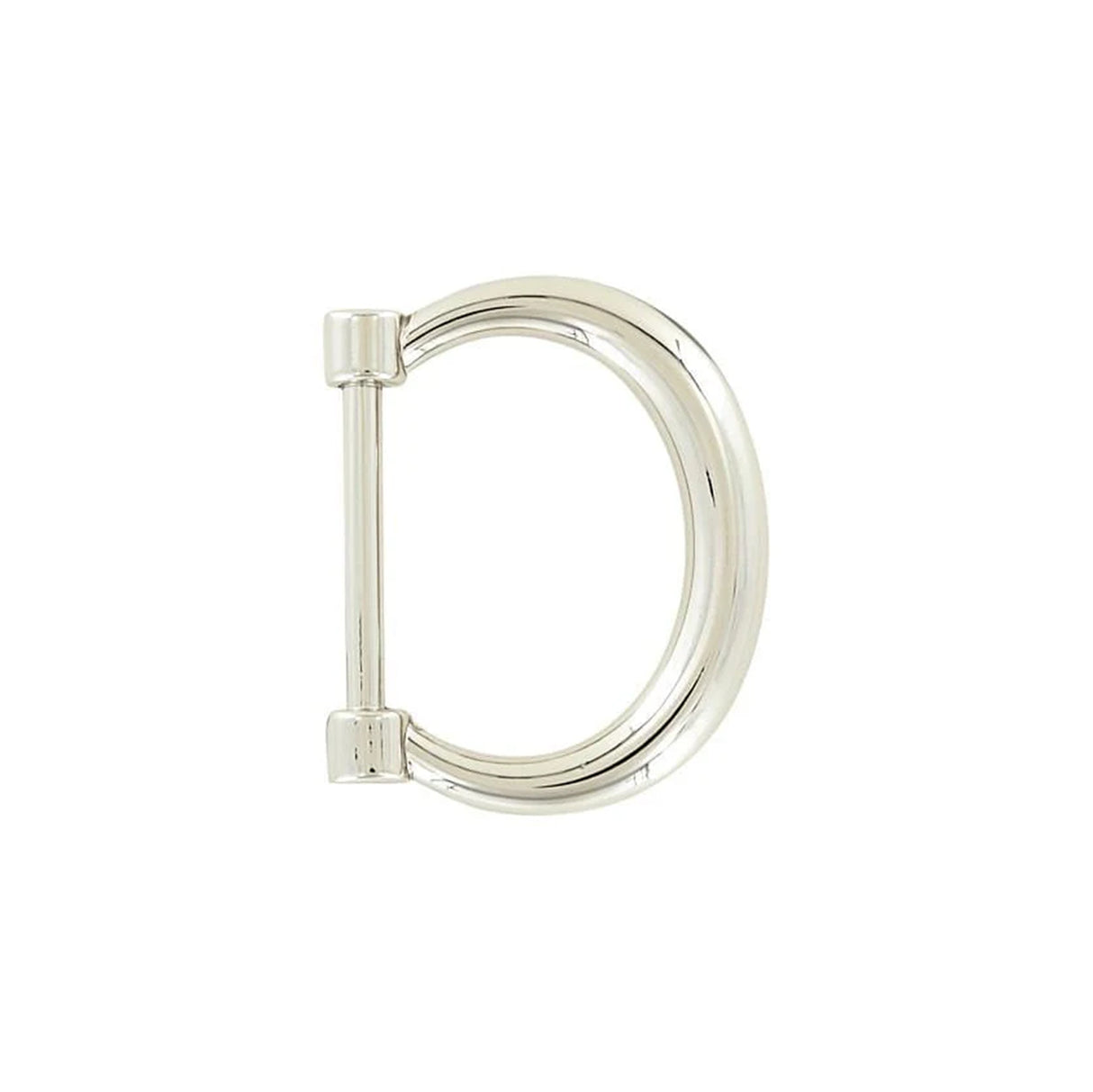 1" Shiny Nickel, Decorative Dee Ring, Zinc Alloy, #P-2634-NIC