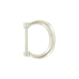 1" Shiny Nickel, Decorative Dee Ring, Zinc Alloy, #P-2634-NIC