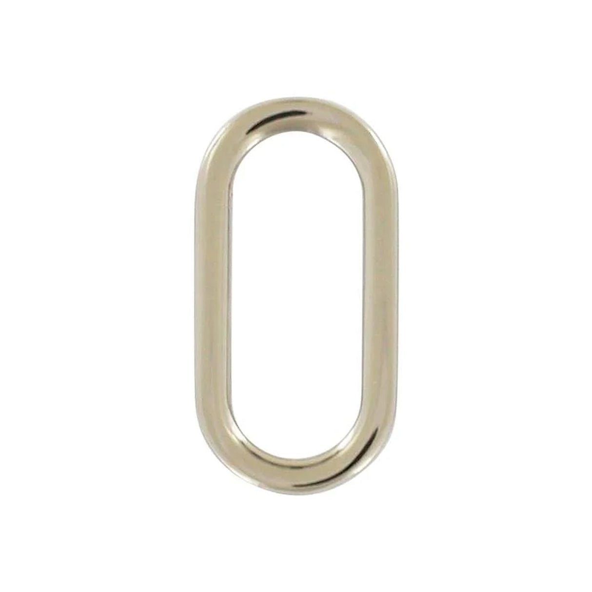 1" Shiny Nickel, Cast Oval Flat Ring, Zinc Alloy, #P-2554-NIC