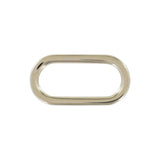 1" Shiny Nickel, Cast Oval Flat Ring, Zinc Alloy, #P-2554-NIC