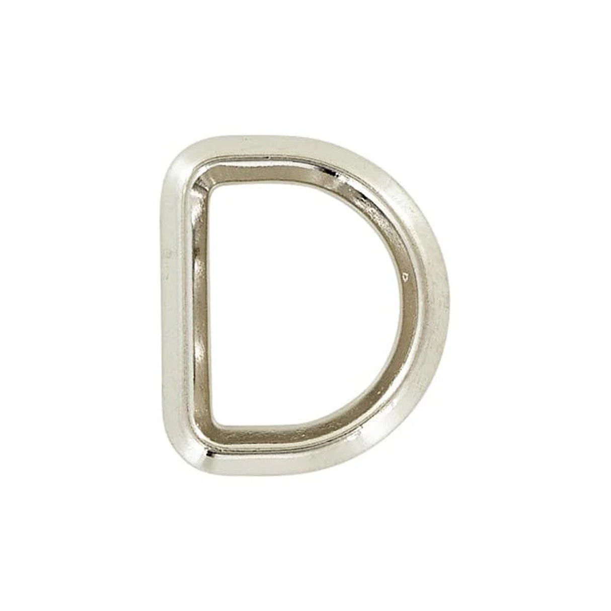 1" Nickel, Solid Beveled D Ring, Zinc Alloy, #P-2885-NIC