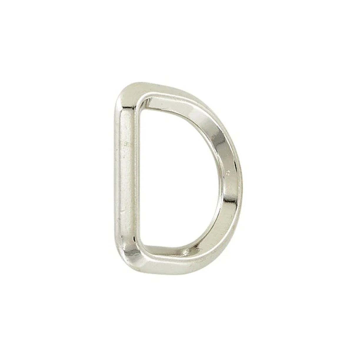 1" Nickel, Solid Beveled D Ring, Zinc Alloy, #P-2885-NIC