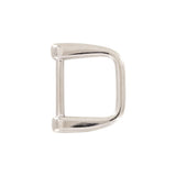 1" Shiny Nickel, Solid D Ring, Zinc Alloy, #P-2503