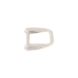 1" Shiny Nickel, Solid D Ring, Zinc Alloy, #P-2503