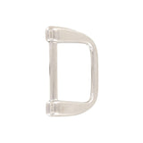 1" Shiny Nickel, Solid D Ring, Zinc Alloy, #P-2503