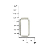 1" Nickel, Split Rectangular Ring, Steel, #C-25-1-NP