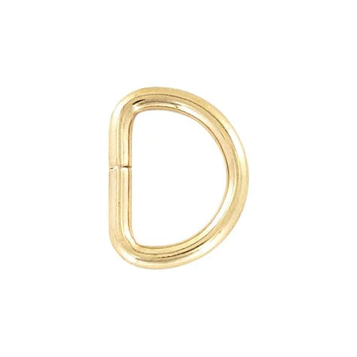 1" Shiny Gold, Split D Ring, Steel, #P-2120-GOLD