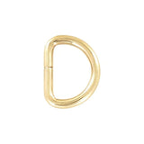 1" Shiny Gold, Split D Ring, Steel, #P-2120-GOLD