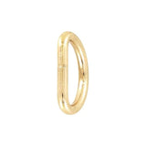 1" Shiny Gold, Split D Ring, Steel, #P-2120-GOLD