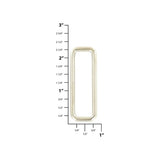 2" Nickel, Heavy Rectangular Ring, Steel, #P-2460