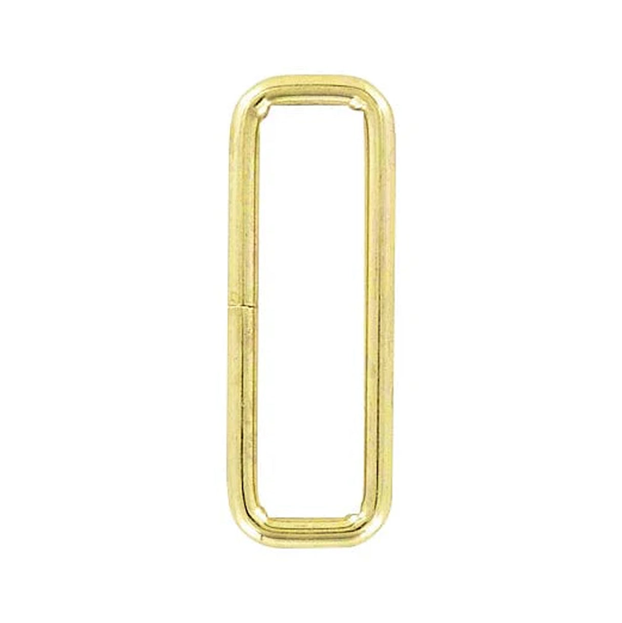 2" Shiny Brass, Rectangular Ring, Steel, #C-25-2-BP