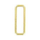 2" Shiny Brass, Rectangular Ring, Steel, #C-25-2-BP