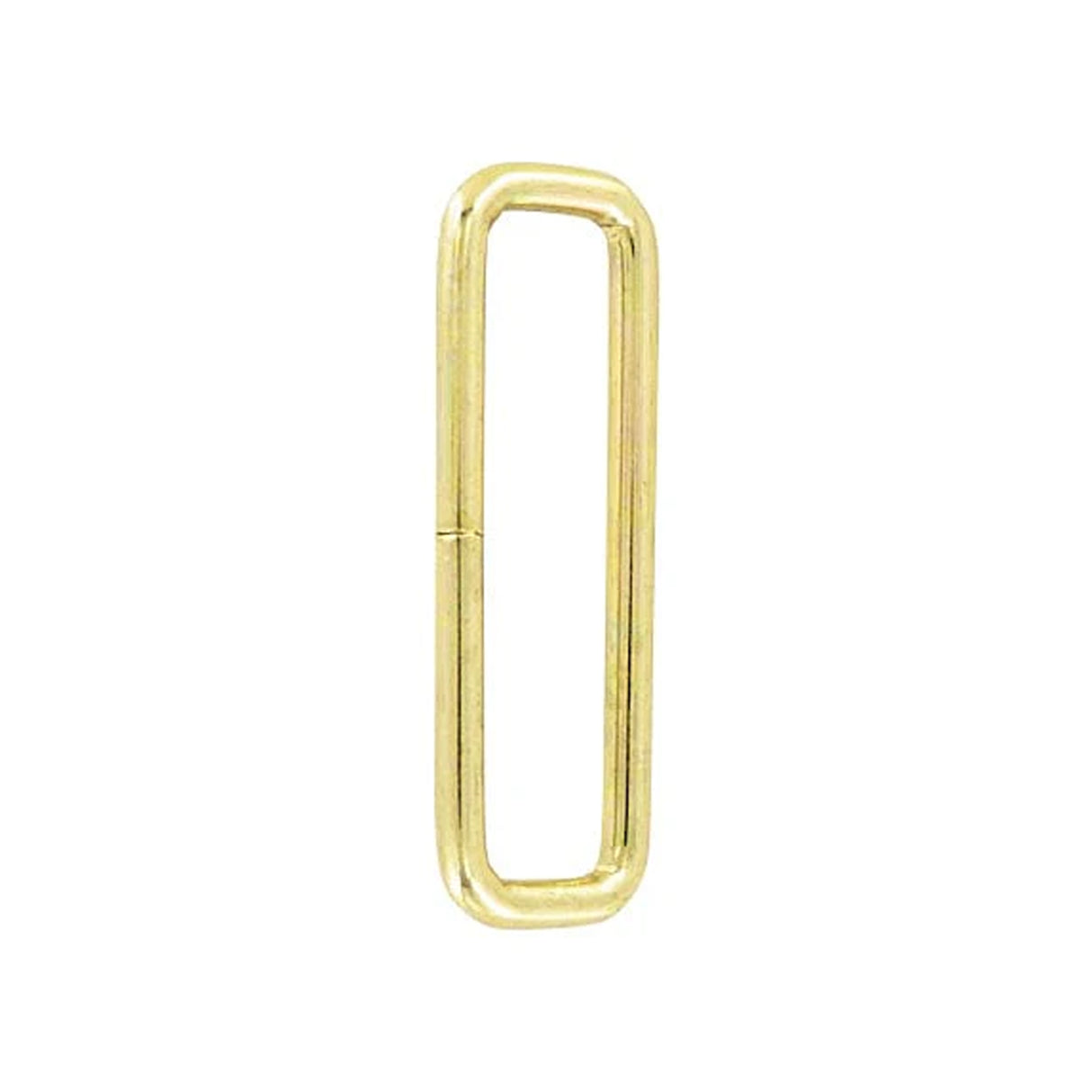 2" Shiny Brass, Rectangular Ring, Steel, #C-25-2-BP