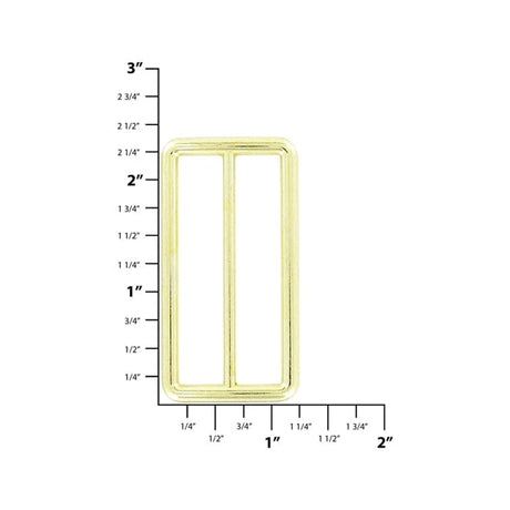 2" Shiny Gold, Cast Concave Slide Ring, Zinc Alloy, #C-1314-BP