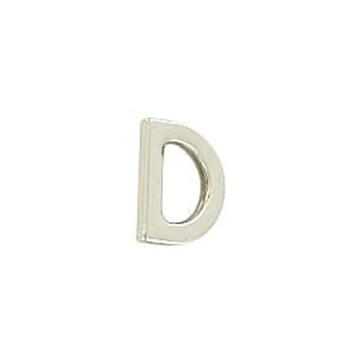 3/16" Shiny Nickel, Solid D Ring, Zinc Alloy, #P-3141-NIC