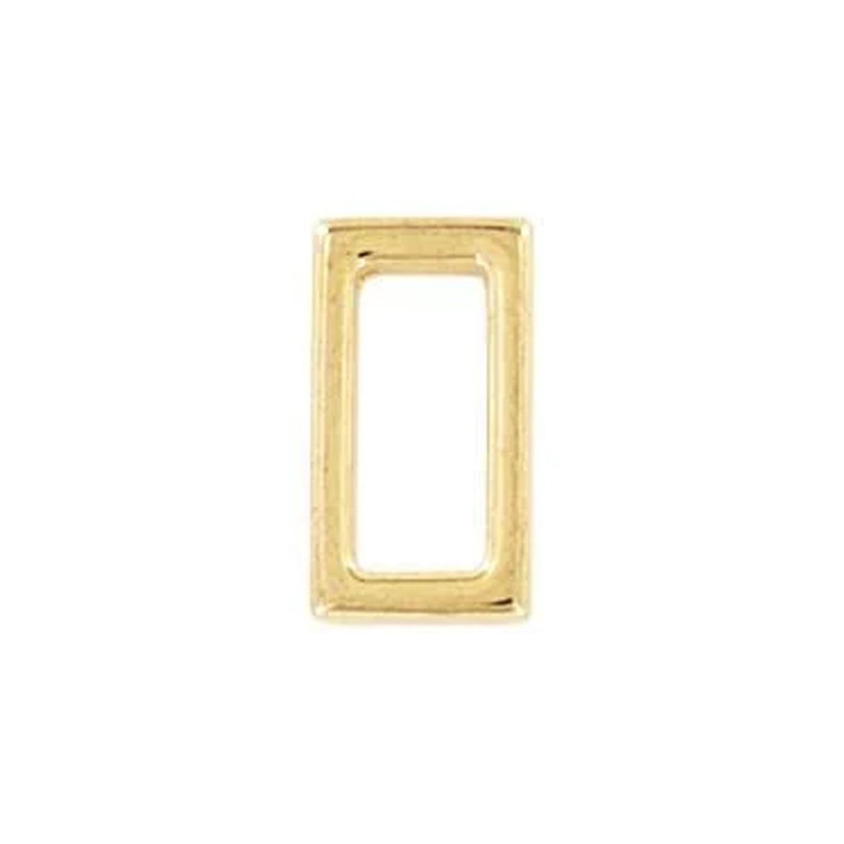 3/4" Shiny Gold, Flat Rectangular Ring, Zinc Alloy, #P-2422-GOLD