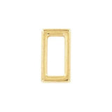 3/4" Shiny Gold, Flat Rectangular Ring, Zinc Alloy, #P-2422-GOLD