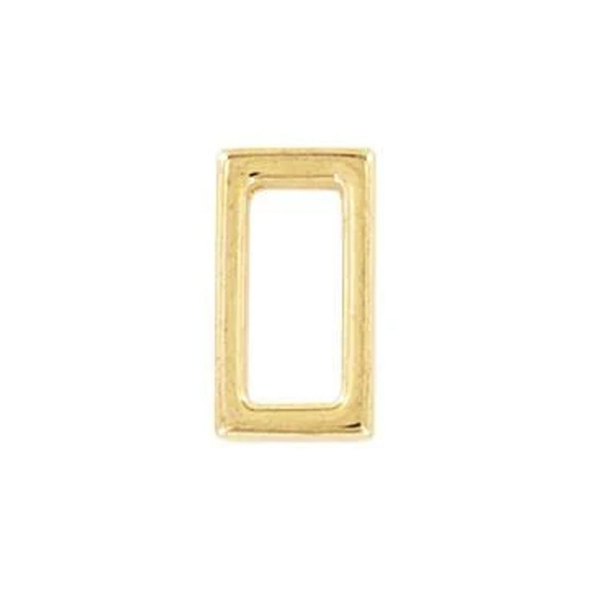 3/4" Shiny Gold, Flat Rectangular Ring, Zinc Alloy, #P-2422-GOLD