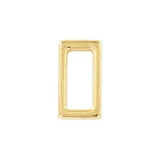 3/4" Shiny Gold, Flat Rectangular Ring, Zinc Alloy, #P-2422-GOLD